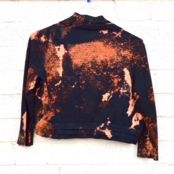 Ronni Nicole Sweaters - Little Black Crop Sweater Tie Dye Tied Dyed Brown